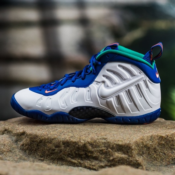 Nike Little Posite Foamposite Neptune Green Size 11C Boys Shoes 843755-404 NEW